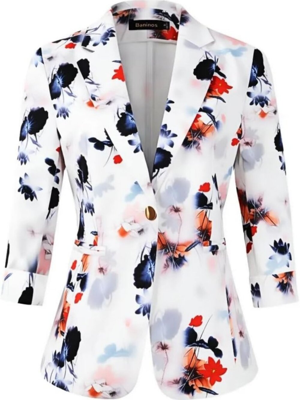 Lightweight 3/4 Sleeve Women's Blazer Jacket for Office & Work - Stylish